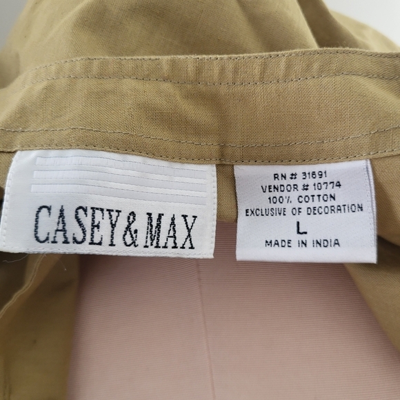 Vintage Casey & Max NWT New Long Winter Christmas Jumper Tan Red Size Large - Picture 9 of 9